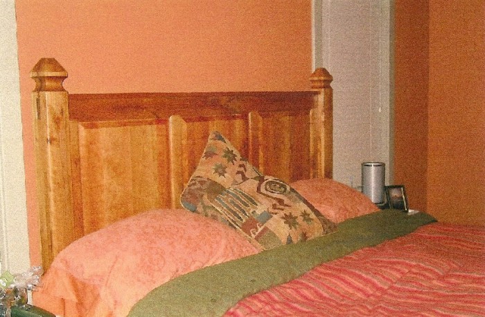 photo of a mission style cherry bed