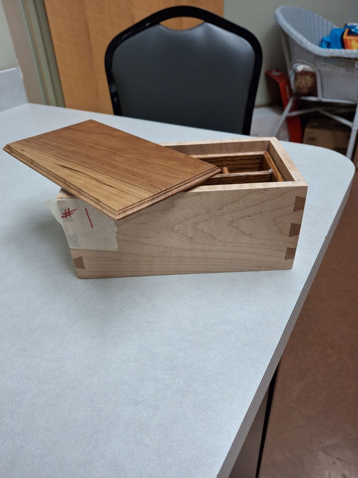 Small jewlery box made of cherry wood